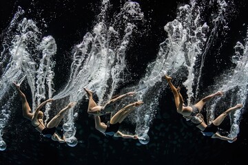 Precision teamwork  synchronized swimmers shine in elaborate formations at summer olympics