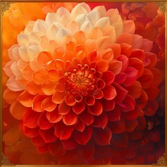 Vibrant Flower Painting, Digital Art, Floral Motif