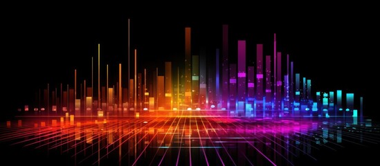 Neon Cityscape: Vibrant Digital Landscape
