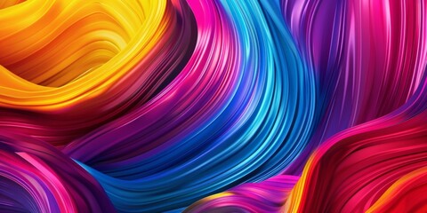 Naklejka premium Abstract Swirling Colorful Lines