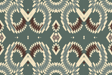 Ethnic ikat design Aztec tribal African art. Seamless pattern in tribal, folk embroidery, and Mexican style. Geometric ornament. Design for print fabric carpet