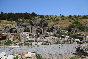 Ruins of the Roman city of Ephesus in Turkey