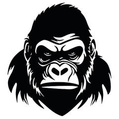 Modern angry gorilla logo