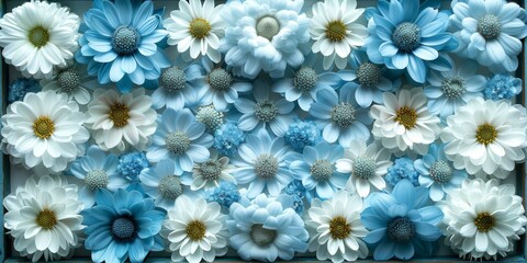 Blue Daisy Flower Arrangement, Garden Decorations