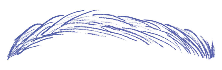 Purple pencil strokes in simple style, isolated on transparent background.