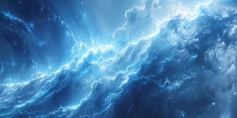 抽象的な青い光線