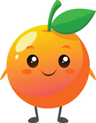 Obraz premium Adorable cartoon orange beams with a cheerful smile. 