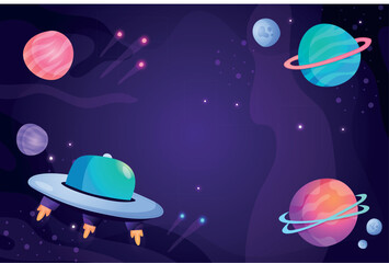 Cartoon galaxy background