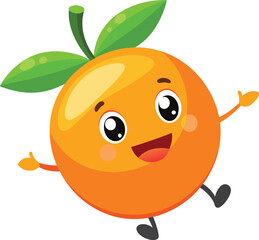Obraz premium Adorable cartoon orange beams with a cheerful smile. 
