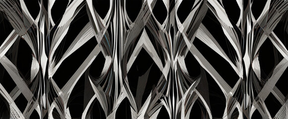 A black and white close-up of zebra stripes offers a high-contrast, natural texture