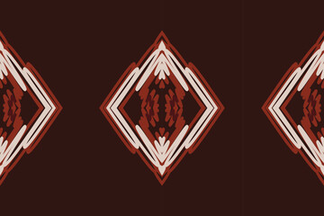 Ethnic ikat design Aztec tribal african art. Seamless pattern in tribal, folk embroidery, and Mexican style. Geometric ornament. Design for print fabric carpet