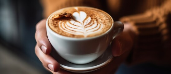 Cappuccino with Cinnamon and a Heart Design