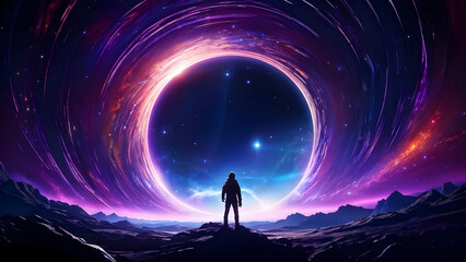 Fototapeta premium Dimensional gate, hole, portal/ worm hole