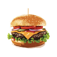 Burger Vector Illustration 