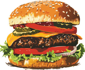 Burger Vector Illustration 