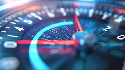 Page Speed  A speedometer maxed out