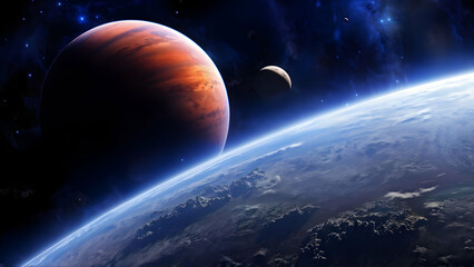 Naklejka premium planet earth in space