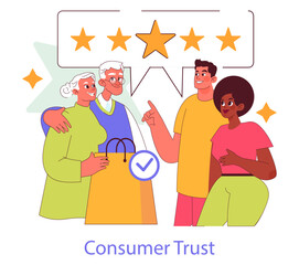 Brand Authenticity. Flat Vector Illustration