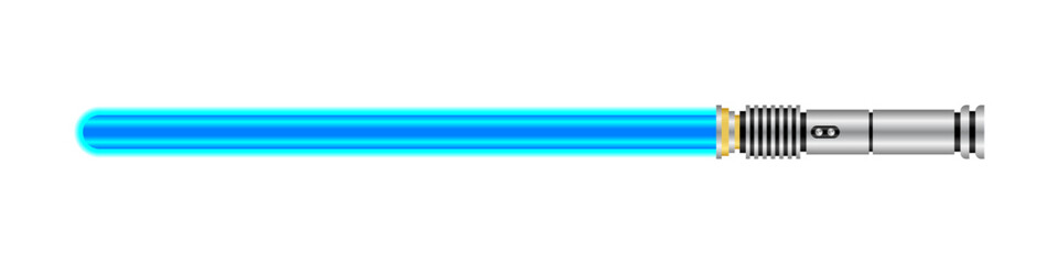 Light blade. Space melee weapon. Blue glow illustration