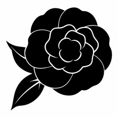 black and white flower