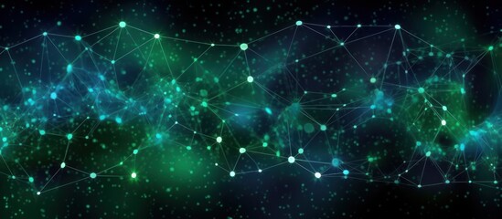 Obraz premium Abstract Green and Blue Network Background