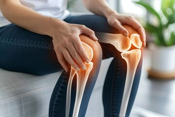 Fototapeta premium knee pain concept
