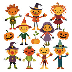 Halloween character costume Various ghosts are a set