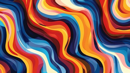 Obraz premium Abstract background with wavy colorful lines.