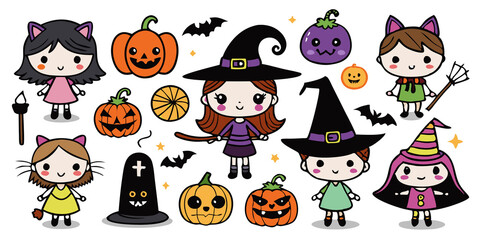 Halloween character costume Various ghosts are a set