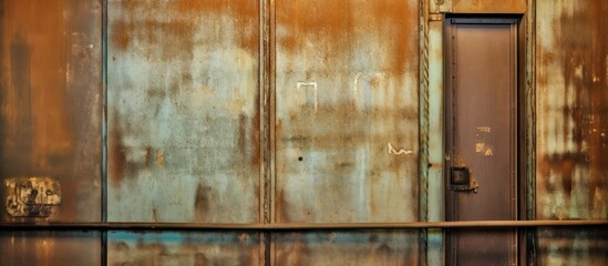 Rusty Metal Wall with a Door