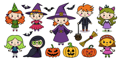 Halloween character costume Various ghosts are a set