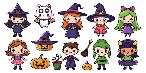 Halloween character costume Various ghosts are a set
