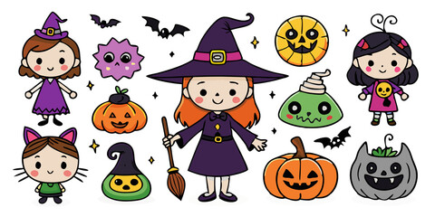 Halloween character costume Various ghosts are a set