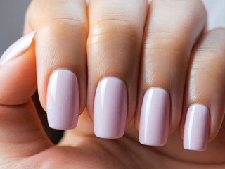 Closeup to woman hands with manicure. gel polish manicure on square nails