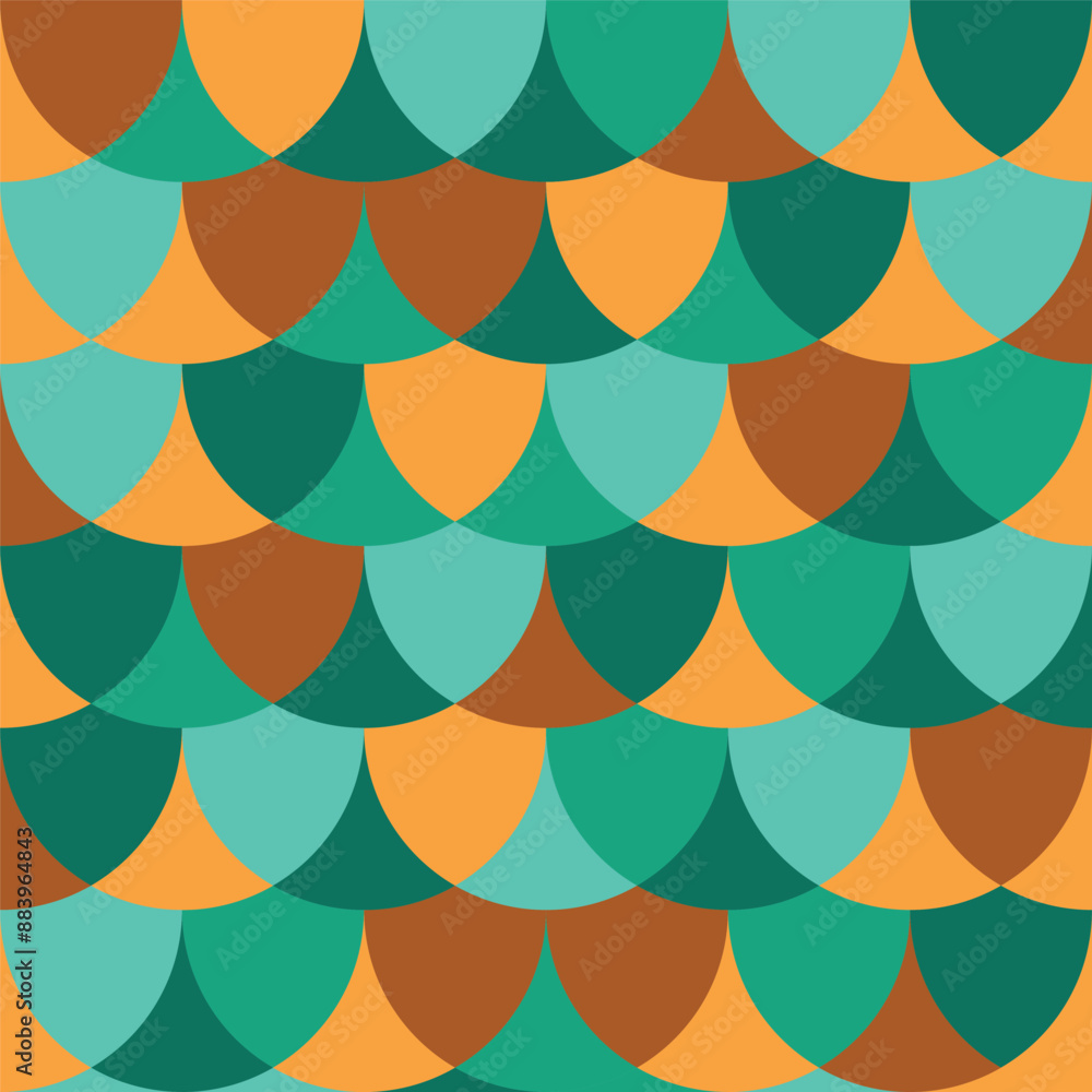 Poster abstract geometric pattern background, abstract pattern background with retro color theme.