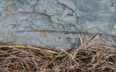 Surface of the stone slab has a natural pattern.