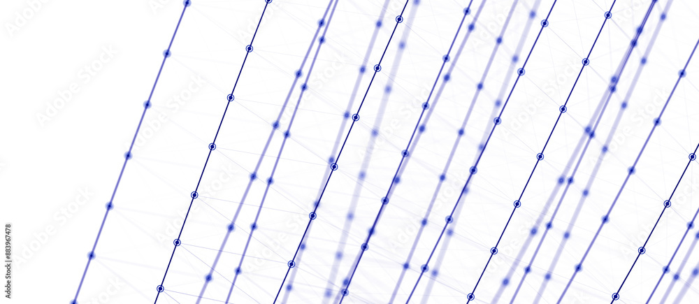 Poster abstract digital connection dots. technology background. network connection structure. 3d rendering.