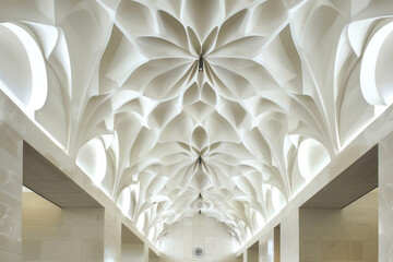 Blend of classic and modern architecture with nubes saw patterns