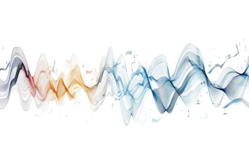 Hand drawn soundwave icon for music podcast with artistic waveform and volume symbol