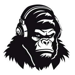 Modern angry gorilla logo