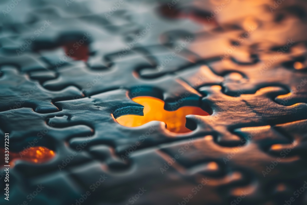 Poster generative ai completes jigsaw puzzle with missing piece, enhancing search relevance