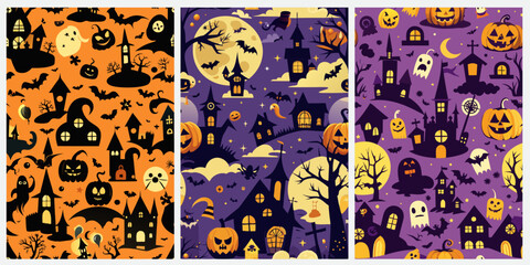 halloween background with pumpkins
