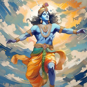 Dancing Lord Krishna digital art