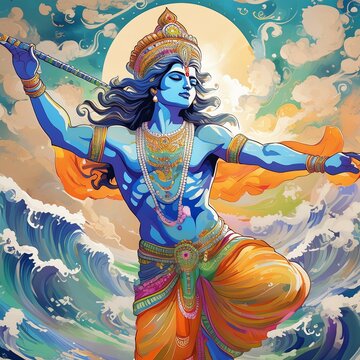 Dancing Lord Krishna digital art