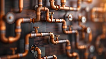 Intricate Copper Pipes with Concealed Mysteries