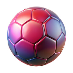 Fototapeta premium Detailed 3D plastic soccer ball icon with glossy finish and vibrant colors 