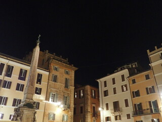 Fototapeta premium Old looking town at night