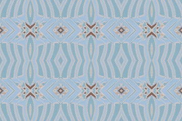 Ikat tribal Indian seamless pattern. Ethnic Aztec fabric carpet mandala ornament native boho chevron textile.Geometric