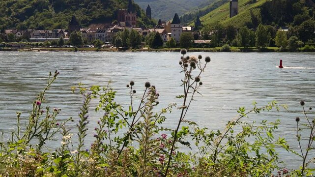 the historic german town of bacharach on the rhine valley 4k 25fps