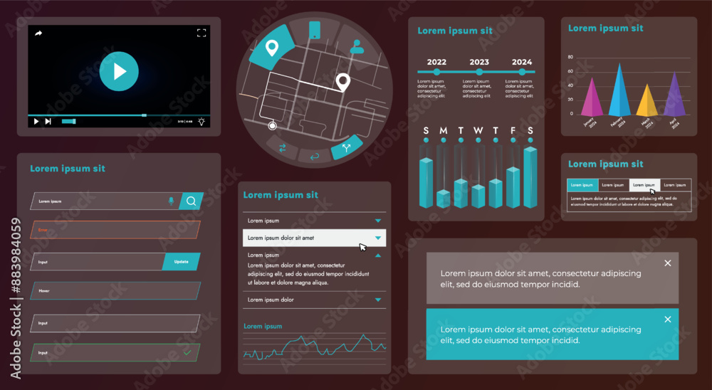 Poster the picture shows the interface of a web application or site, consisting of navigation elements, but